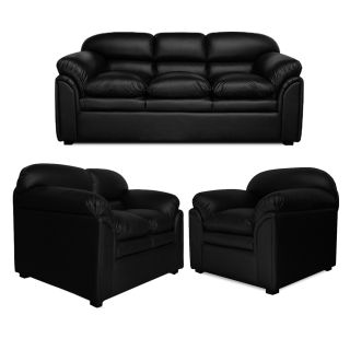 Juego de sala Rodolphe 3-2-1 Negro