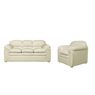 Juego de sala Rodolphe 3-1 cuerina Perla