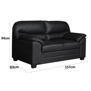 Sofá Claudia 2 cuerpos C-Negro