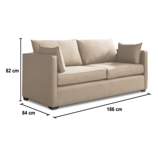 Sofá Mariana 3 cuerpos M-Beige