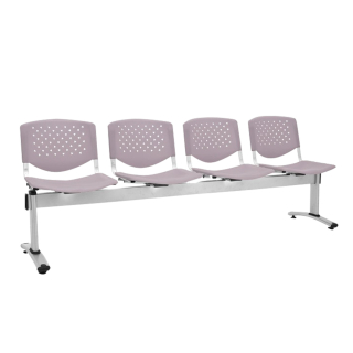 Tandem de Espera Prisma Gris 4 Puestos - Sisur