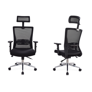 Silla Ergonómica Ken Presidente Negro - Sisur