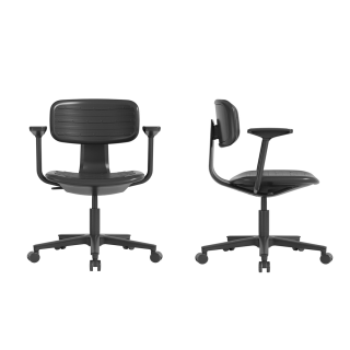 Silla Laboratorio Kan Negro Con Brazo - Sisur