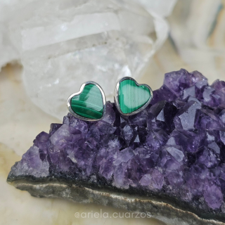 Aretes de Malaquita