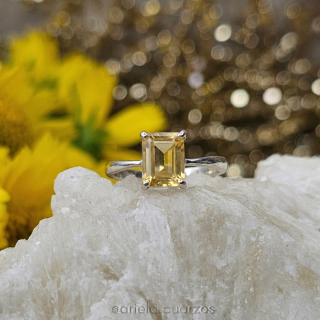 Anillo gema Citrino