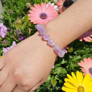 Pulsera elástica Amatista raw