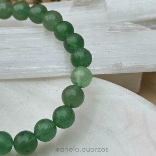 Pulsera elástica Cuarzo Verde