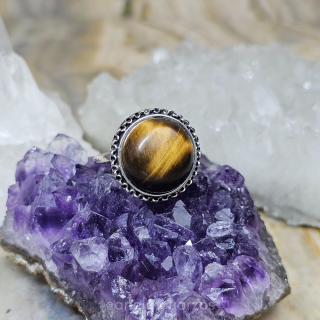 Anillo Ojo de Tigre circular