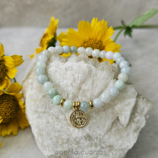 Pulsera elástica de Jadeita