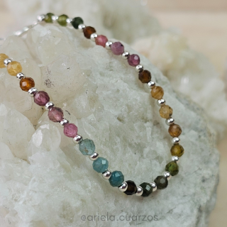 Pulsera Turmalina multicolor