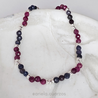 Pulsera Rubí y Zafiro