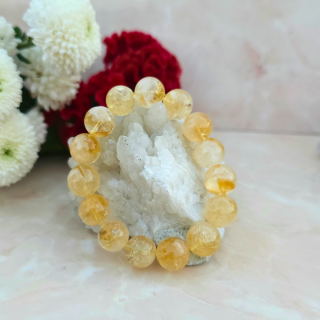 Pulsera elástica Citrino Natural