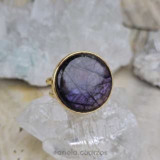 Anillo de Labradorita Morada