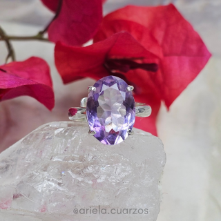 Anillo gema Amatista