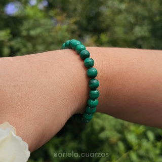 Pulsera elástica de Malaquita
