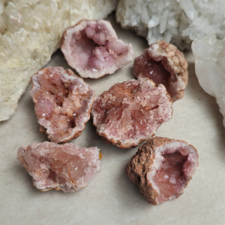 Drusas de amatista rosada