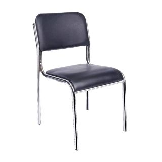 Silla Fija Loft Cuero Negro Ofideas