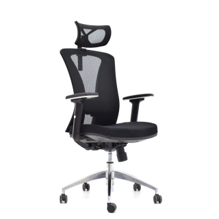 Silla Ergonómica Reclinable Versalles Presidente Aluminio Negro Ofideas