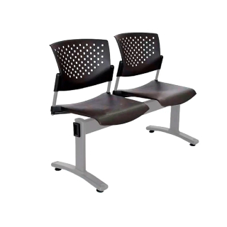 Banqueta De Espera Butterfly Negro 2 Asientos Eg Ofideas