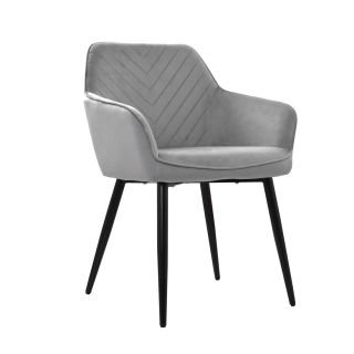 Silla De Comedor Diseño Milei Tapizado Gris Ofideas