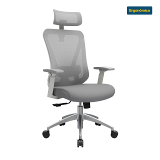 Silla Ergonómica Reclinable Dolfin Presidente Gris Ofideas