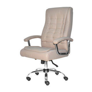 Silla Ergonómica Shiny Xh Cuero Taupe Ofideas