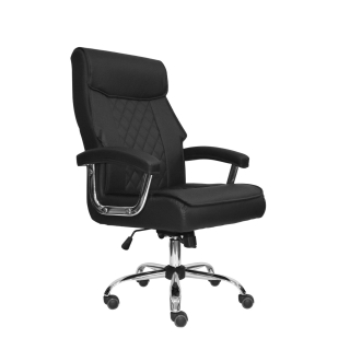 Silla Giratoria Classic II Cuero Negro Ofideas