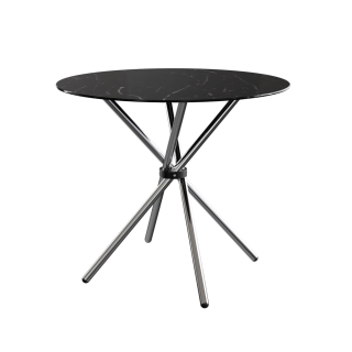 Mesa De Comedor Nodos 90 Cm Vidrio Marmoleada Ofideas
