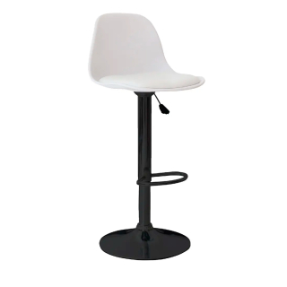 Silla Para Bar Regulable Boat Blanco Estructura Negro Ofideas