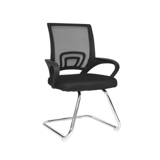 Silla De Visita Fija Interlocutor Atlantis Negro Ofideas