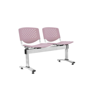 Banqueta De Espera Prisma Gris 2 Asientos Eg Ofideas