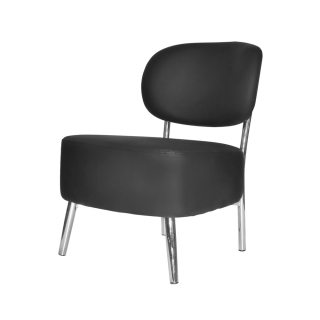 Silla Fija Bis Cuero Negro Ofideas