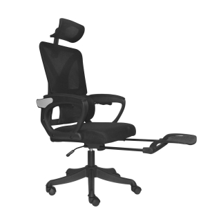 Silla Ergonómica Evox Negro Con Posapies Ofideas