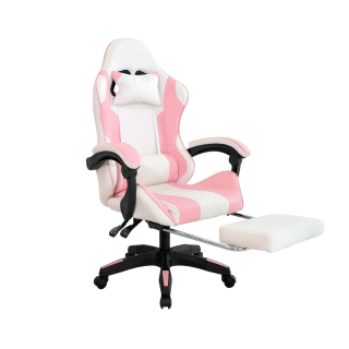 Silla Gamer Byd Reposapies Negro/Rosa Ofideas