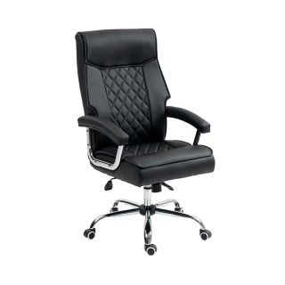 Silla Ergonómica Classic Ve Cuero Negro Ofideas