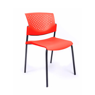 Silla Fija De Visita Butterfly Rojo Estructura Negro Ofideas