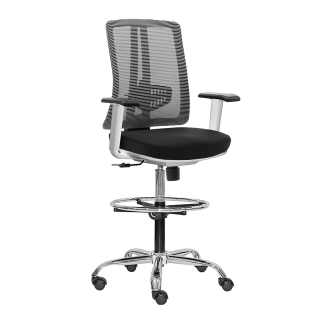 Silla Cajero Efit Blanco/Negro Bc Ac Ofideas