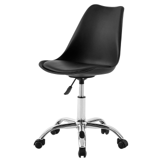 Silla De Diseño Ema Giratoria Negro Ofideas