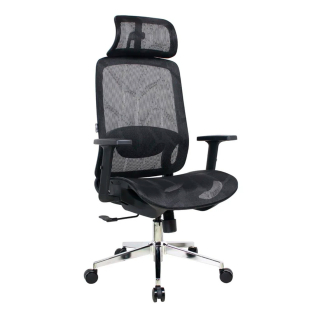 Silla Ergonómica Palma Premium Malla Presidente Negro Ofideas