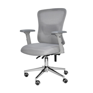 Silla Ergonómica Fone Ultra 3D Gerente Cromado Gris Ofideas