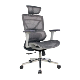 Silla Reclinable Masajeador Lumix Malla Gris Ofideas