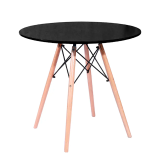 Mesa De Comedor Emes 80 Negro Ofideas