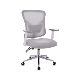 Silla Ergonómica Fone Ultra Gerente Cromado Gris Ofideas