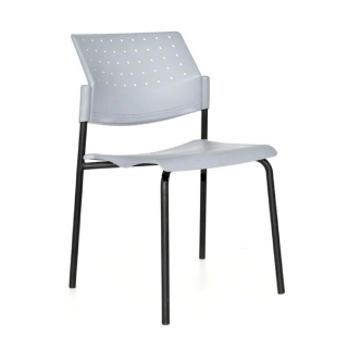 Silla De Diseño Fija Movie Gris Estructura Negro Ofideas