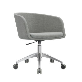 Poltrona Giratoria Boom Tapizado Gris Ofideas