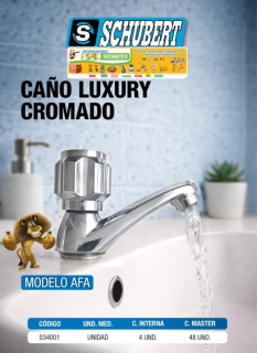 CAÑO DE LAVATORIO CROMADO SCHUBERT