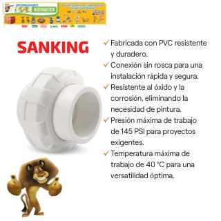 A UNION UNIVERSAL DE 2 1/2 C/R PVC SANKING