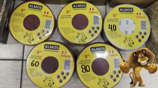 LIJA DE PAPEL MEDIDA DE 9 DE 40, 60, 80, 100, 120