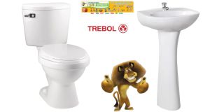 A INODORO COMPLETO CON PEDESTAL EN TREBOL