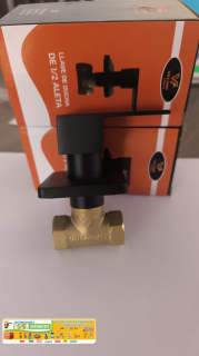 LLAVE DE DUCHA DE 1/2 MODELO ALETA COLOR NEGRO MATE